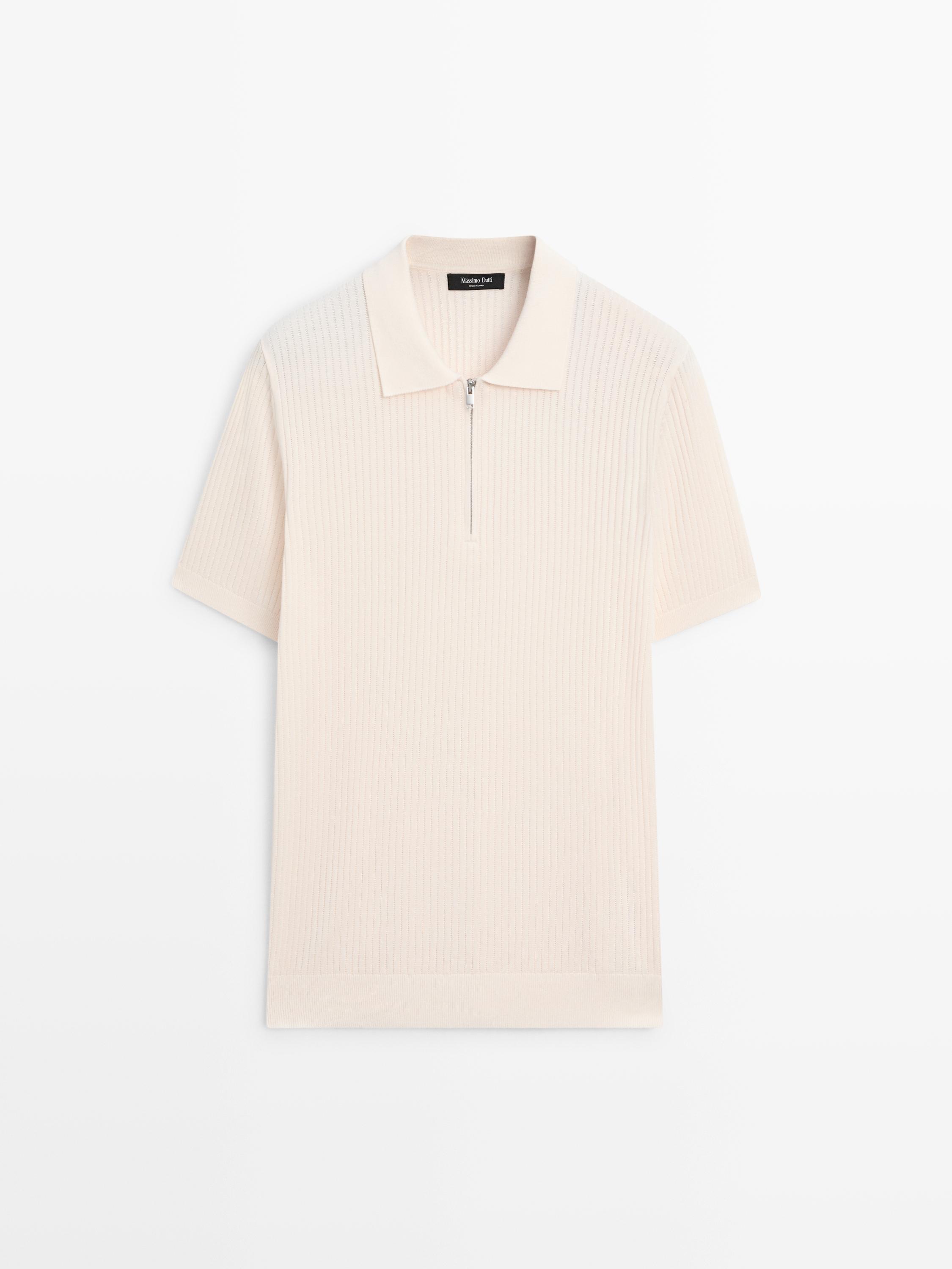 Quarter-zip knit polo sweater